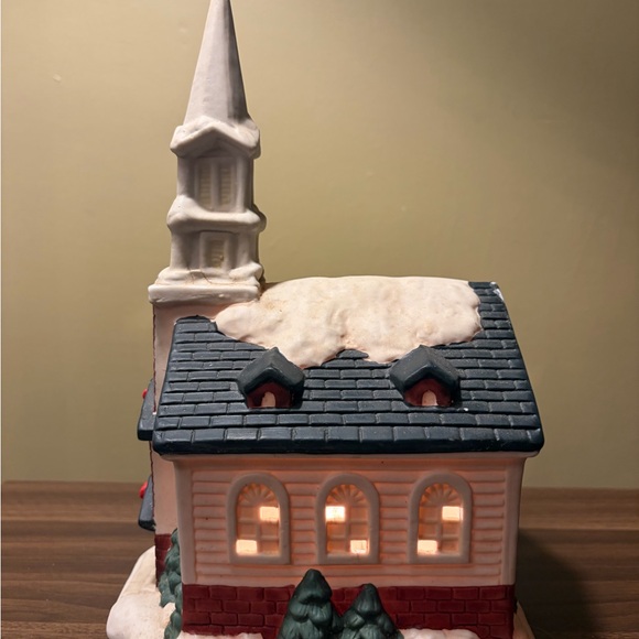 Hand-Painted Porcelain Church - Picture 4 of 6